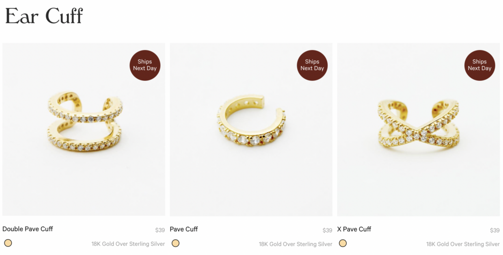 Ear Cuff EAR CUFF: STACKABLE GOLD AND SILVER EAR CUFFS Our ear cuffs are come in a simple style that adds to your everyday earring look. Ear cuffs provide an effortless look without a visual end for a sleek touch. Texture and stones add a hint of glam to these classic cuffs.